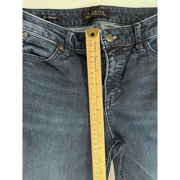 Talbots Jeans Size 4 Slim Ankle Flawless Stretch Dark‎ Wash Blue Denim Mid Rise - Picture 9 of 10